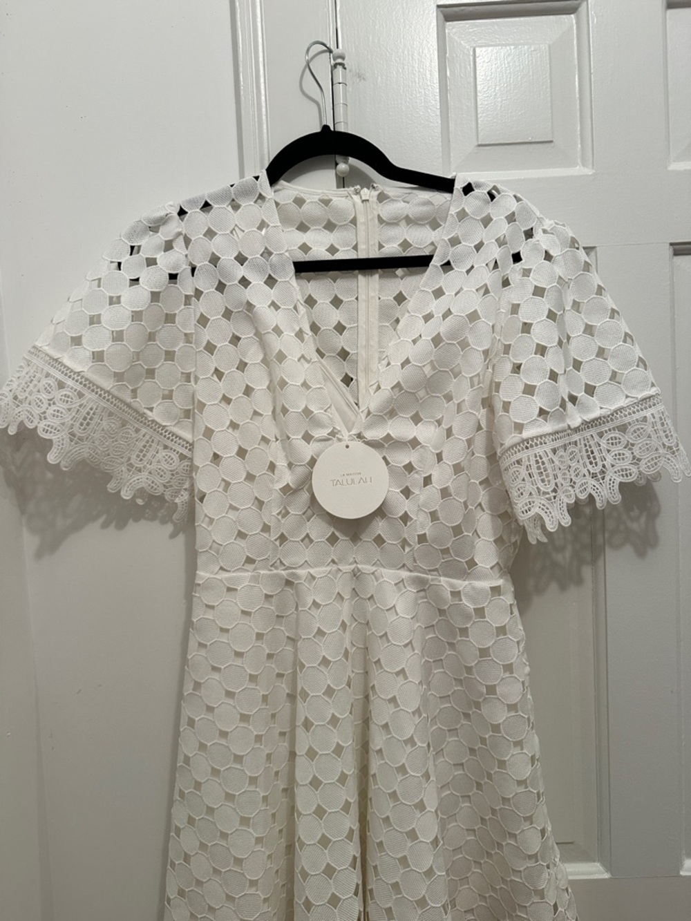 BHLDN White Eyelet Lace Mini Dress - Picture 2 of 7